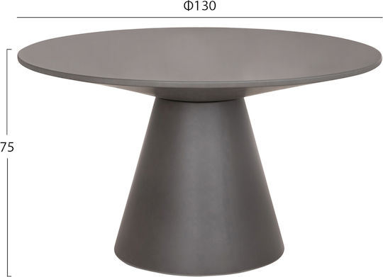 Raiko Στρογγυλό Τραπεζαρίας Φυσικό 130x130x75εκ. Raiko Στρογγυλό Τραπεζαρίας Φυσικό 130x130x75εκ.