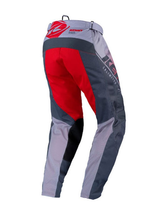 Kenny MX Track Focus Pantaloni De Călărie Pentru Bărbați Vară Gri/Roșu Kenny MX Track Focus Pantaloni De Călărie Pentru Bărbați Vară Gri/Roșu