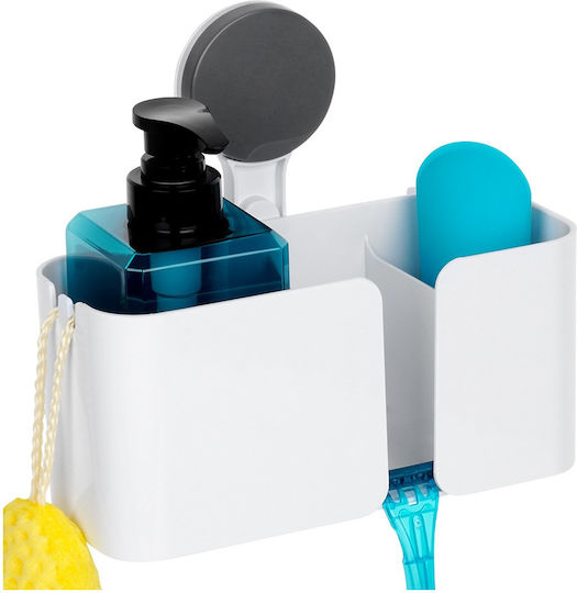 Raft Duș Raft de Baie Montat pe Perete Plastic 21x9x19cm Albă