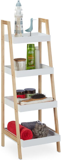 Relaxdays Floor Bathroom Shelf Bamboo 88.5x25.5x18.5cm Relaxdays Floor Bathroom Shelf Bamboo 88.5x25.5x18.5cm