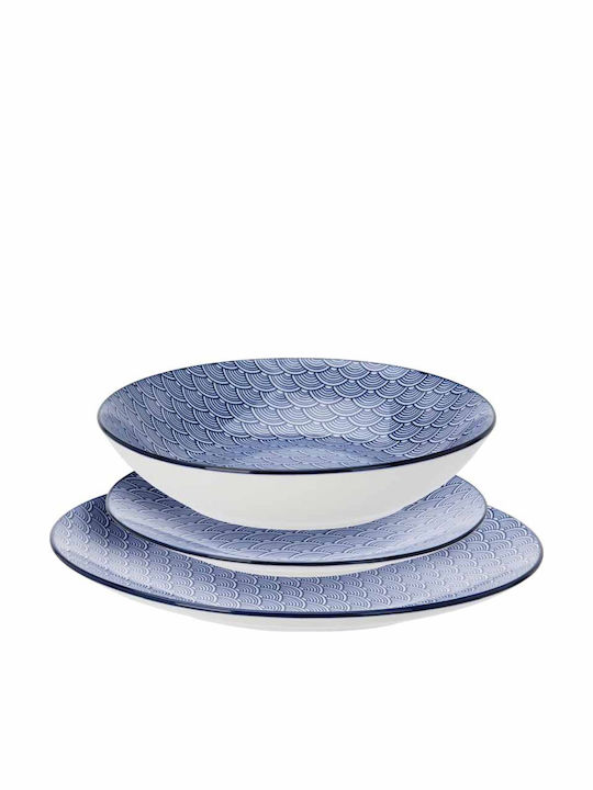 Excellent Houseware Σερβίτσιο Πιάτων από Πορσελάνη Λευκό 18τμχ