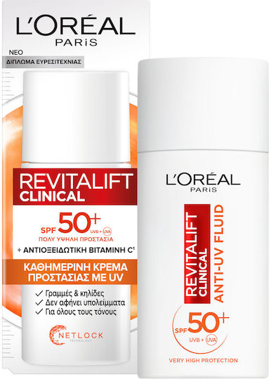 L'Oreal Paris Revitalift Clinical Cremă de Față de Zi cu SPF50 pentru Hidratare, Imperfecțiuni și Strălucire cu Vitamina C 50ml