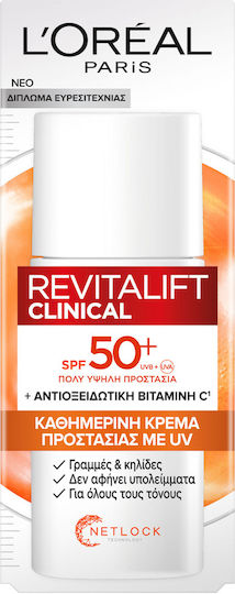 L'Oreal Paris Revitalift Clinical Cremă de Față de Zi cu SPF50 pentru Hidratare, Imperfecțiuni și Strălucire cu Vitamina C 50ml