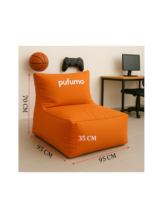 Fotoliu Puf Canapea Impermeabil Portocaliu 75x65x70cm