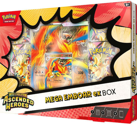 Pokemon Mega Emboar Ex Cutie Mega Evoluție: Eroi Înălțați