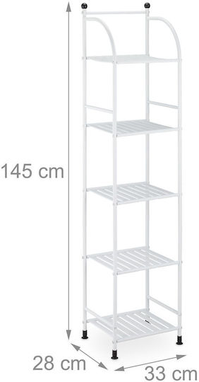 Bibliotecă Alb-Negru 33x28x145 cm