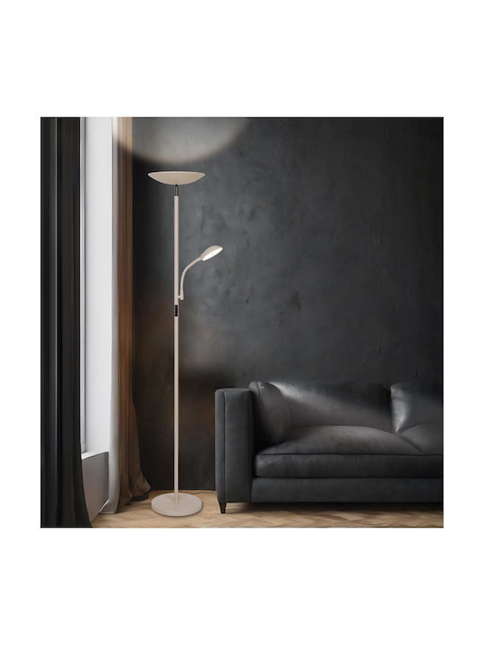 Viokef LED Floor Lamp H178xL250cm With Warm White Light 1900lm Beige