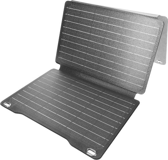 Swissten 22W Solarbatterieladegerät USB-C Ports IP67 Wasserdicht Klappbar Graue