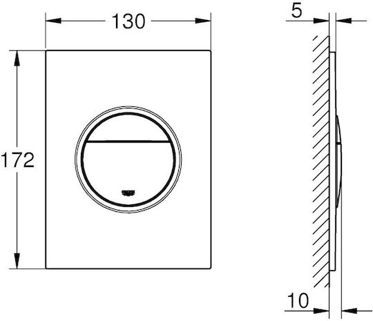 Grohe Nova Cosmopolitan S Flush Plate Dual Flush