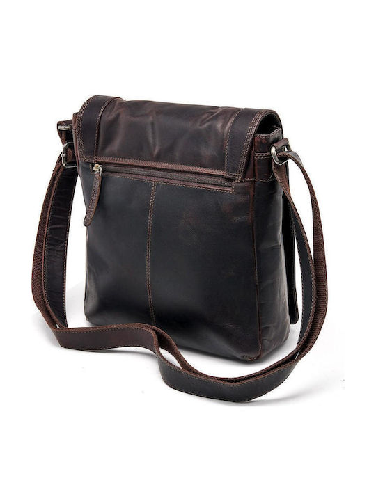 Leather Men's Shoulder / Crossbody Bag Brown