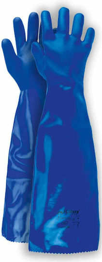 Fornax 60 250 Gloves for Work Blue PVC/Cotton 1pcs