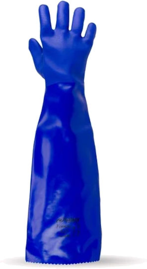 Fornax 60 250 Gloves for Work Blue PVC/Cotton 1pcs