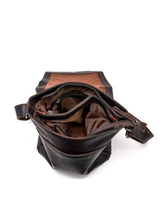 Leather Men's Shoulder / Crossbody Bag Brown