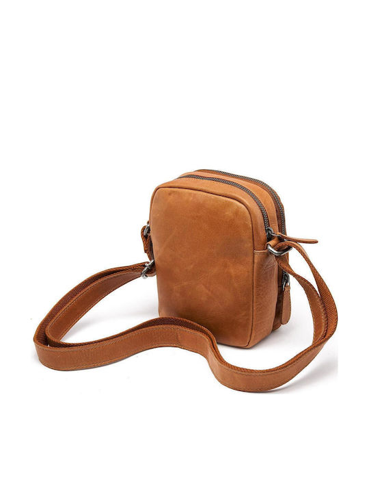 Leather Men's Shoulder / Crossbody Bag Tabac Brown
