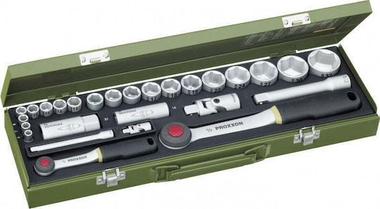 Proxxon Καστάνια με Καρυδάκια 1\2" & 1\4" 27τμχ