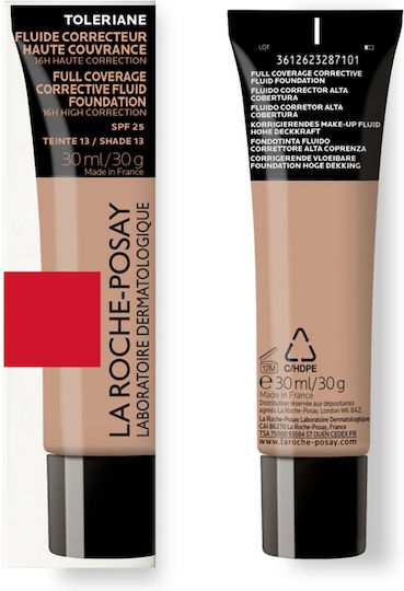 La Roche Posay Toleriane Corrective Fluid Liquid Foundation SPF25 N13 30ml