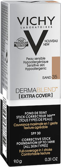 Vichy Dermablend Extra Cover Corrective Stick Foundation LSF30 35 Sand 9gr