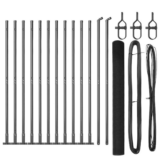 vidaXL Garden Fence Post Metal 150cm 2 Pieces Gray