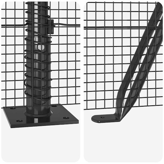 vidaXL Garden Fence Post Metal 150cm 2 Pieces Gray