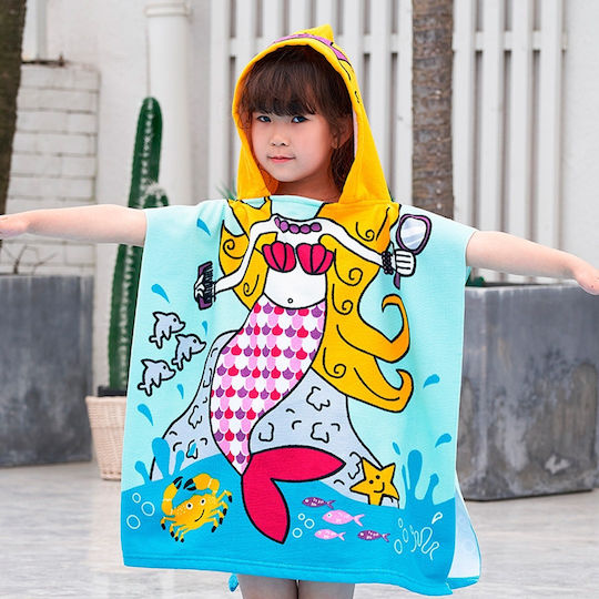Motif 02 Kid's Beach Poncho Light Blue