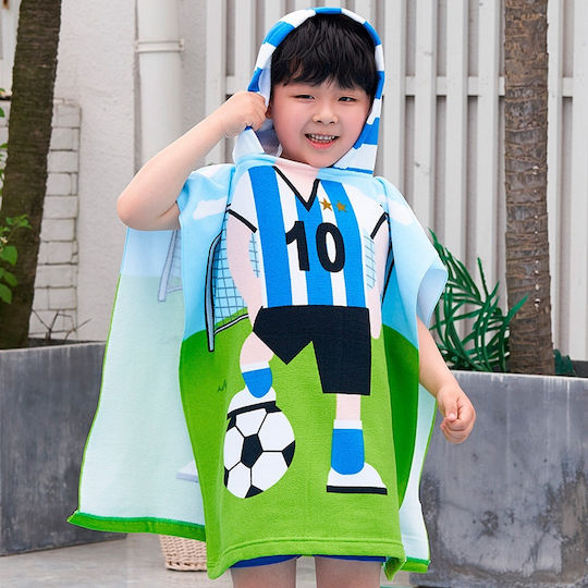 Motif 02 Kid's Beach Poncho Light Blue