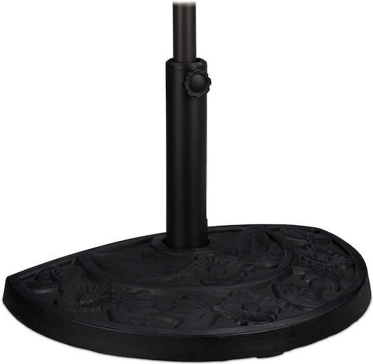 Relaxdays Bază de Umbrelă Neagră 31.5x32x50cm