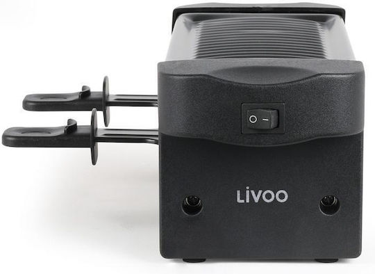 Livoo Επιτραπέζια Ηλεκτρική Ψησταριά Raclette Αυλακωτής Πλάκας 350W