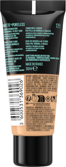 Maybelline Fit Me Matte + Poreless Liquid Foundation 128 Warm Nude 30ml