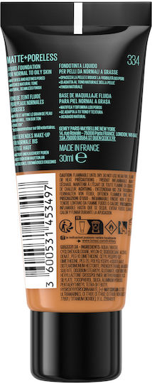 Maybelline Fit Me Matte + Poreless Liquid Foundation 334 Warm Tan 30ml