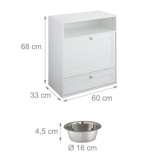 Relaxdays pentru Câine 68cm în Culoare Albă