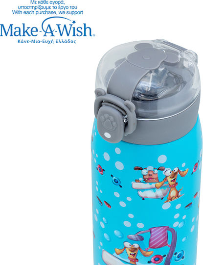 Nava Nava Thermosflasche Rostfreier Stahl 500ml Hellblau mit Stroh