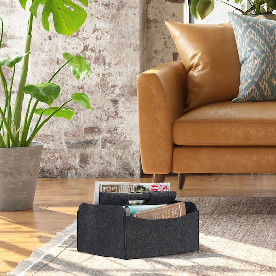Relaxdays Coș De Depozitare Gri 22x29x32cm