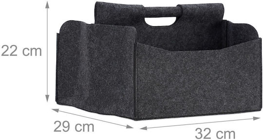 Relaxdays Coș De Depozitare Gri 22x29x32cm