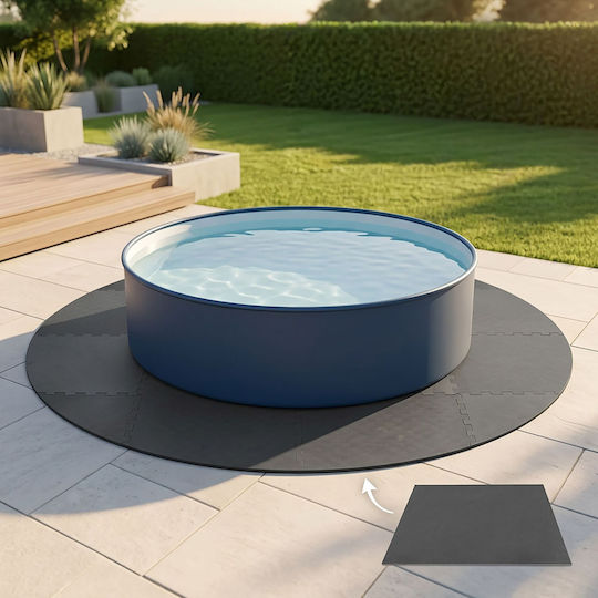 Relaxdays Pad Pentru Piscină 216x216 Cm Negru