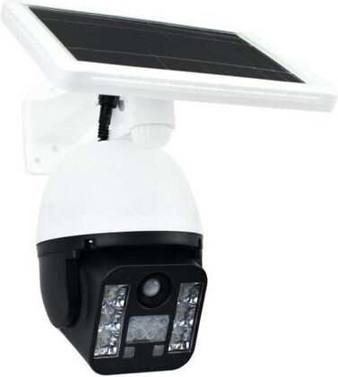 Foyu Ηλιακό Φωτιστικό 6 Led Smd Σχήμα Κάμερας Ανιχνευτή Κίνησης Λευκό