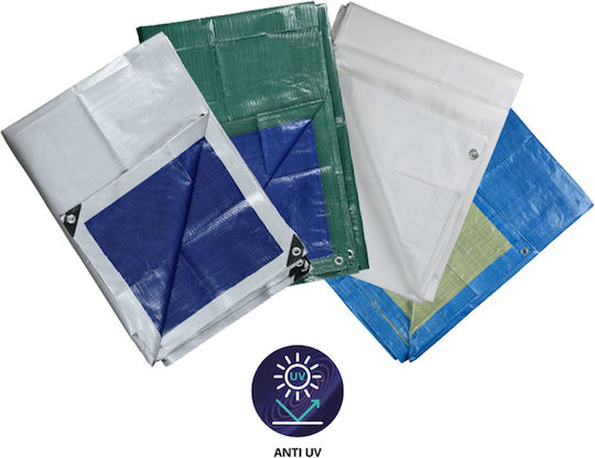 Krausmann Waterproof Tarpaulin 250gr/m² 4x5m. Heavy Duty Silver