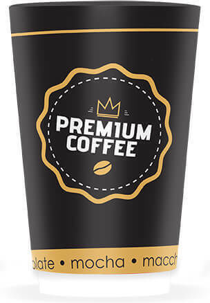 Premium Disposable Paper Gold Cup 480ml 50pcs