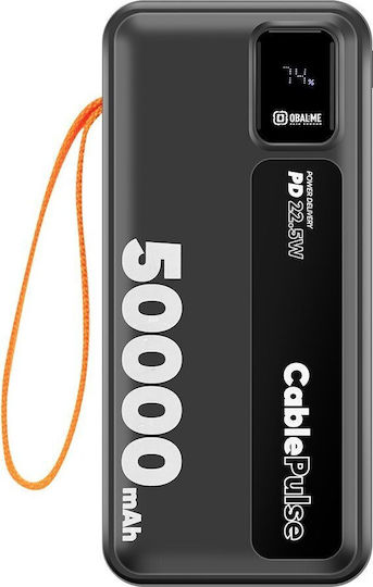 Obal:Me CablePulse Power Bank 50000mAh 22.5W with 4 USB-A Ports and USB-C Power Delivery Port Black