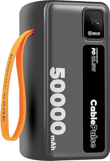 Obal:Me CablePulse Power Bank 50000mAh 22.5W with 4 USB-A Ports and USB-C Power Delivery Port Black