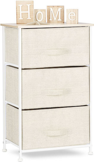 Storage Drawers Made of Metal & Fabric L45xW30xH73cm