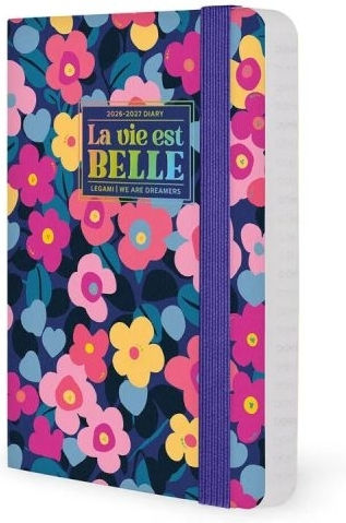 Weekly Diary 16 Months Elastic 2026/2027 Flowers 9.5x13.5 Legami