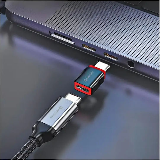 Swissten Μετατροπέας USB-C male σε USB-C female Κόκκινο 1τμχ 73501220