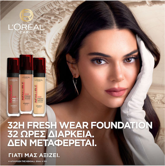 L'Oreal Paris Infaillible 32H Fresh Wear Liquid Foundation SPF25 130 Beige Peau 30ml