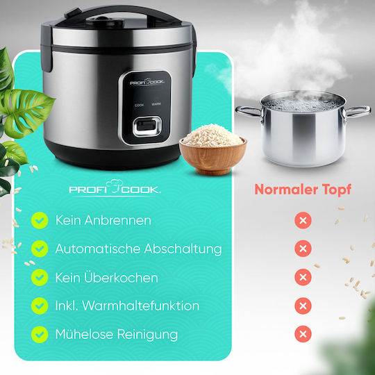 Profi Cook Rice Cooker PC-RK 1285 700W With Bin Capacity 3lt