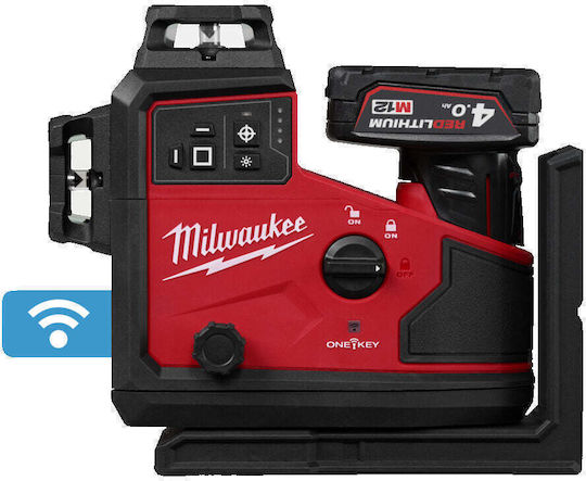Milwaukee M12 Cll4p0c Self-leveling Linear Laser Level Green Beam 12V with Working Range 38m