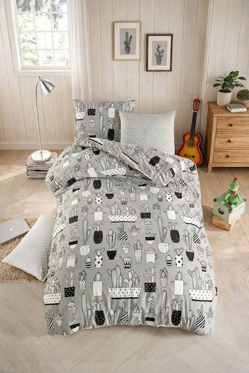 SteweHome Σετ King Size 4τμχ 200x220εκ. με Λάστιχο Λευκό