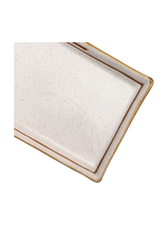 Beauty Home Gaia Art 7702-1 Сервизна Чиния от Порцелан Бяла 19x12см
