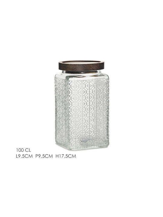 General Trade Allgemeine Verwendung Glasvase mit Deckel Transparent 1000ml