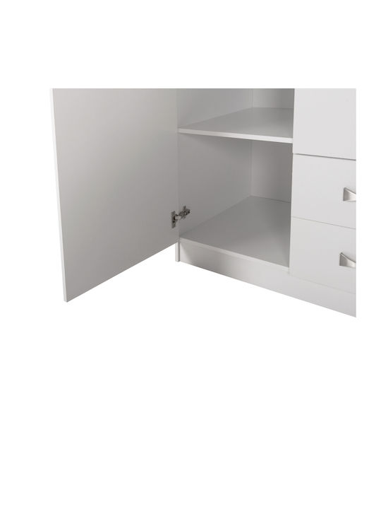 Carly Dulap Triplu cu Loft Alb 150x55x240cm
