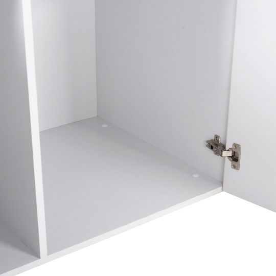 Carly Dreifachtür Kleiderschrank mit Loft Weiß 150x55x240cm